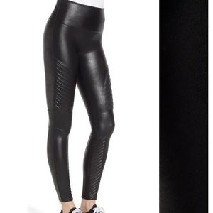 SPANX Faux Leather Moto Leggings